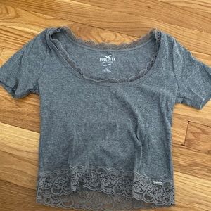 Hollister grey size small crop top